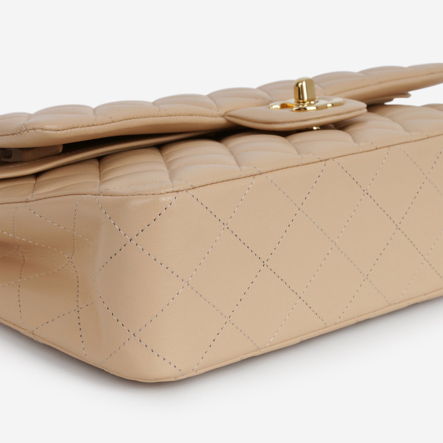 Chanel Medium Classic Flap - Beige Lambskin | Gold Hardware