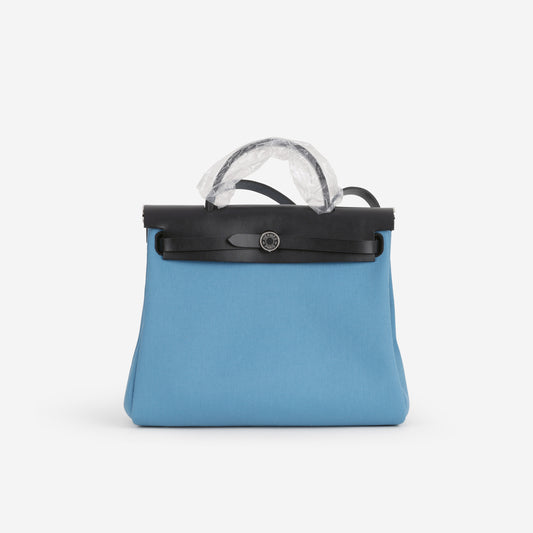 Hermès Herbag 31 - Bleu Jean / Black Hunter | Palladium Hardware