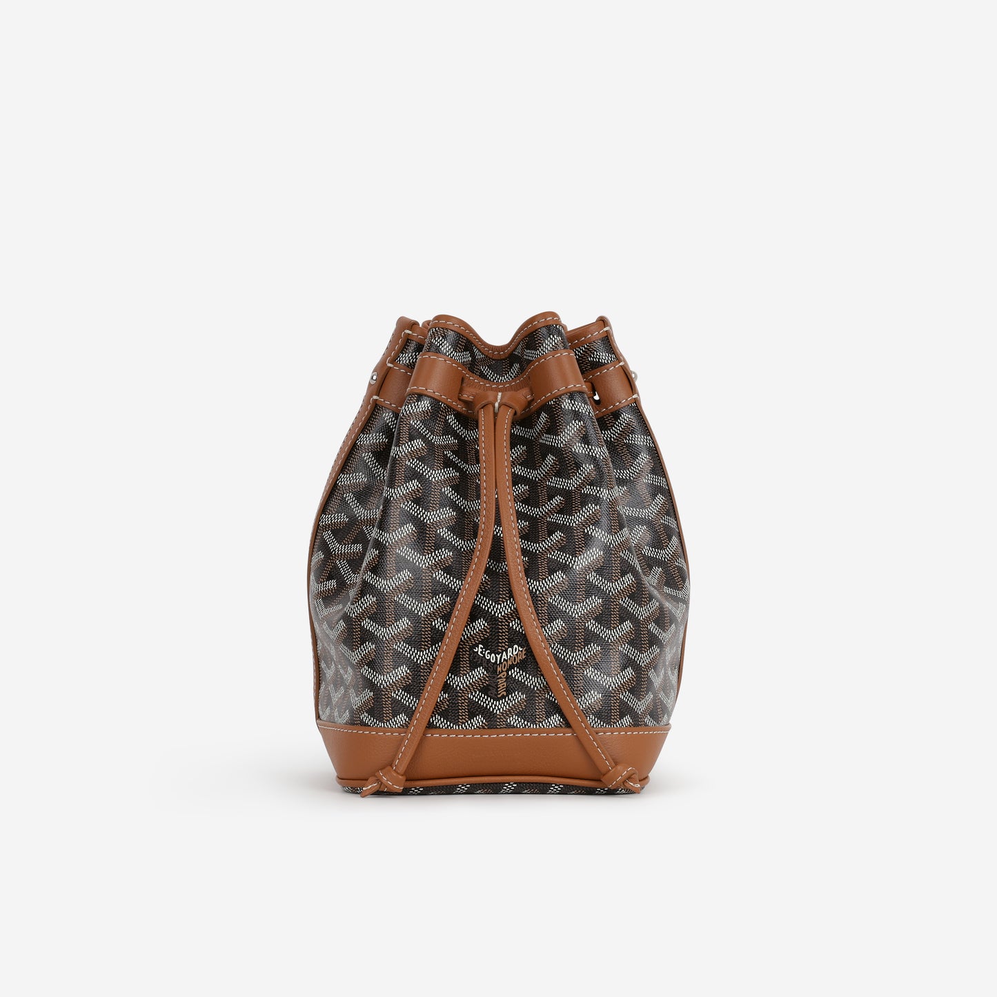 Goyard Petit Flot Bucket Bag - Black / Tan Goyardine | Palladium Hardware