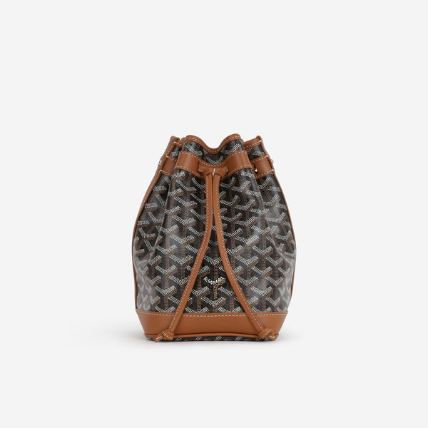 Goyard Petit Flot Bucket Bag - Black / Tan Goyardine | Palladium