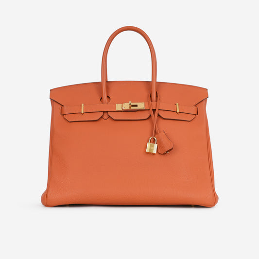 Hermès Birkin 35 - Feu Togo | Gold Hardware