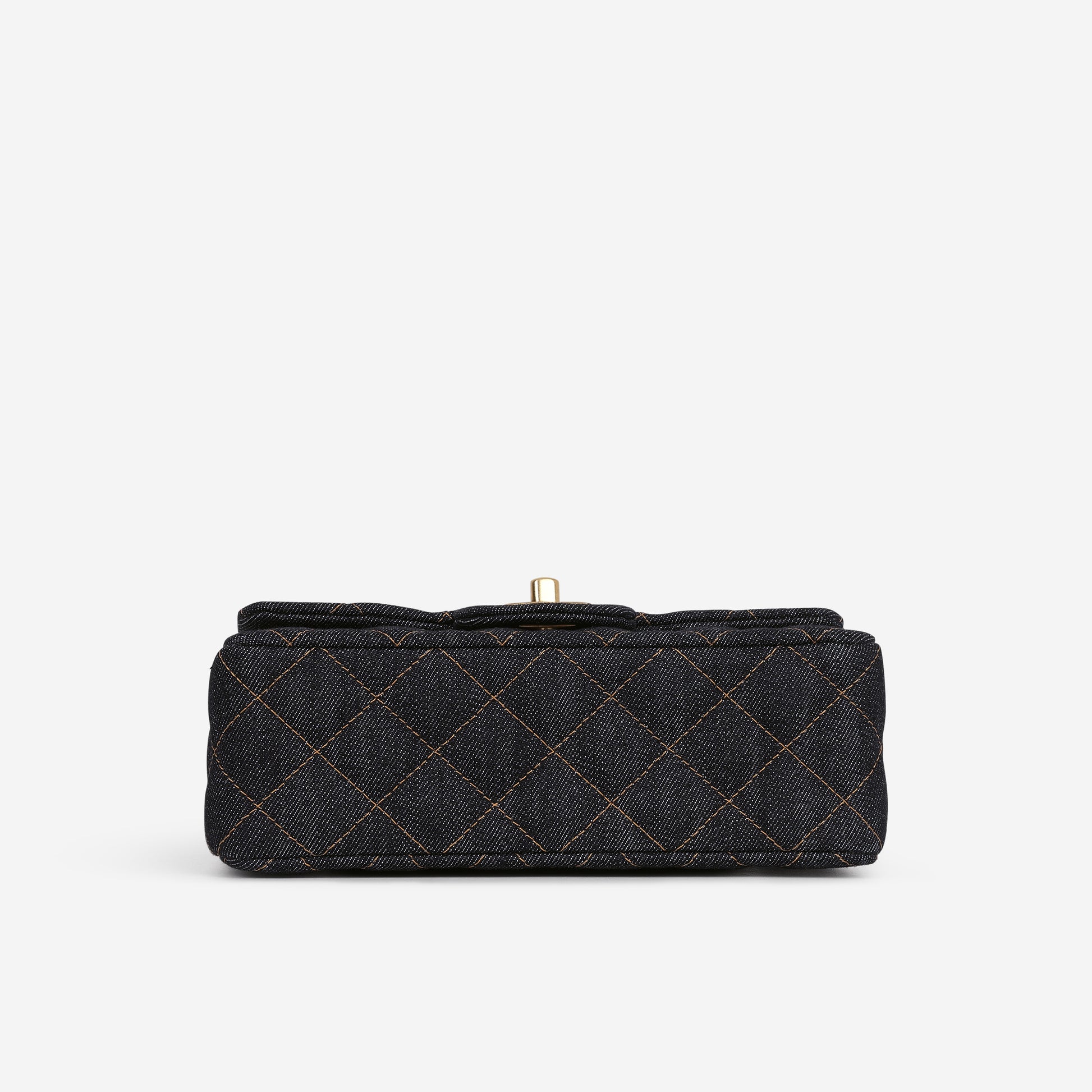 Chanel Mini Flap Rectangular - Indigo Denim | Gold Hardware - Bagista