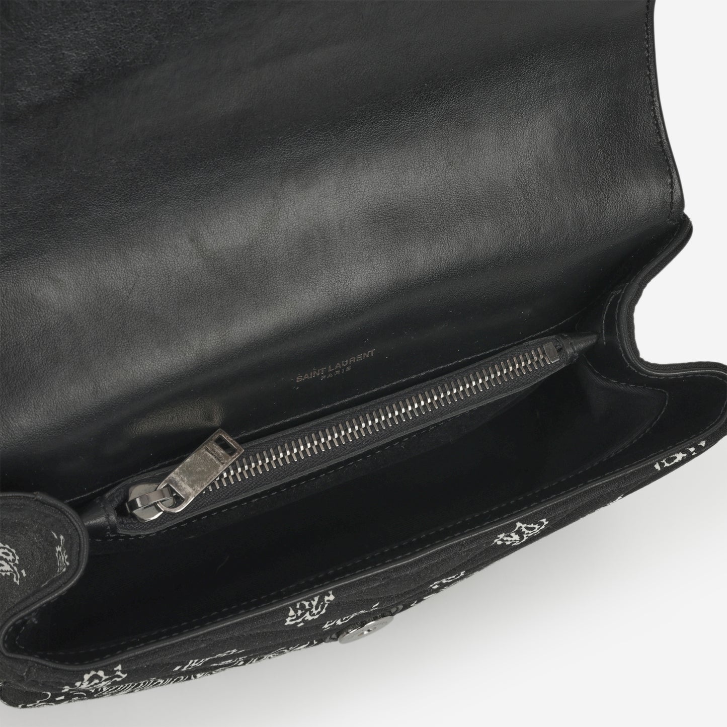 Saint Laurent Medium College - Bandana Print Canvas | Silver Hardware - Bagista