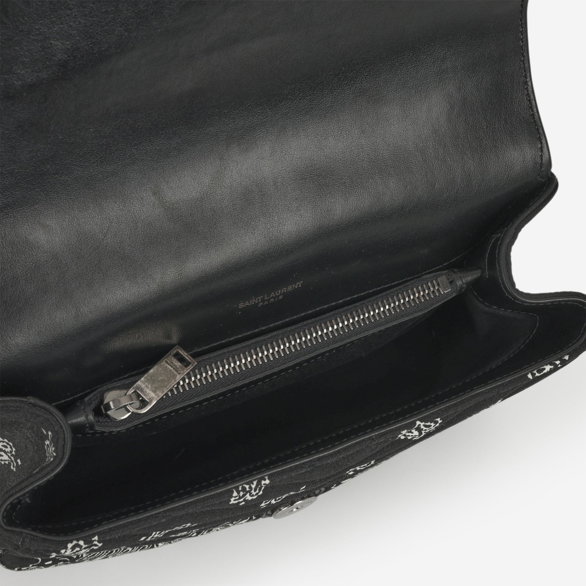Saint Laurent Medium College - Bandana Print Canvas | Silver Hardware - Bagista