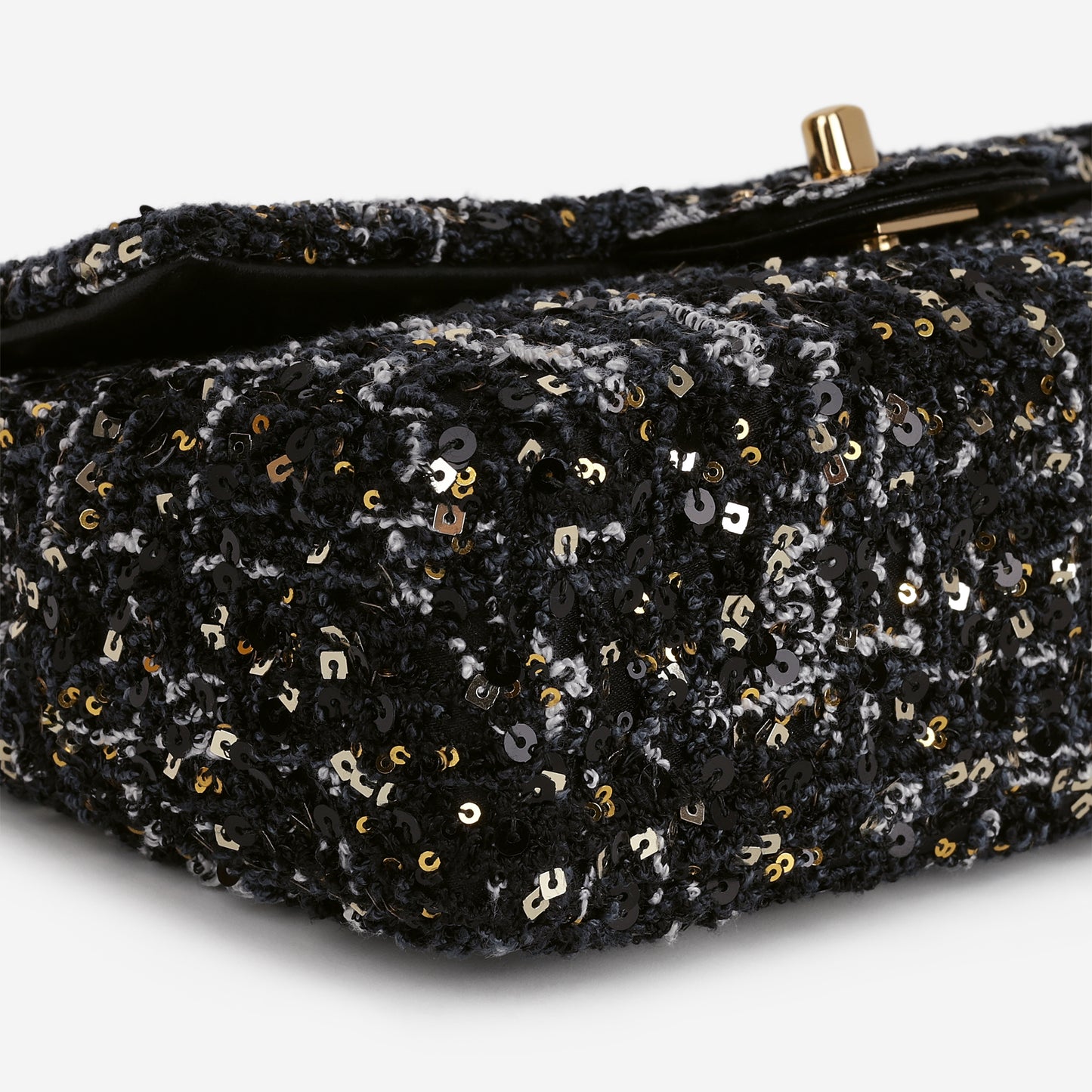 Chanel 24K Small Sequin Flap - Navy / Gold / Multi Sequins | Gold Hardware
