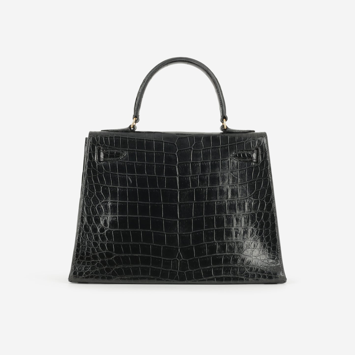 Hermès Vintage Kelly 28 - Black Crocodile Porosus Lisse | Gold Hardware