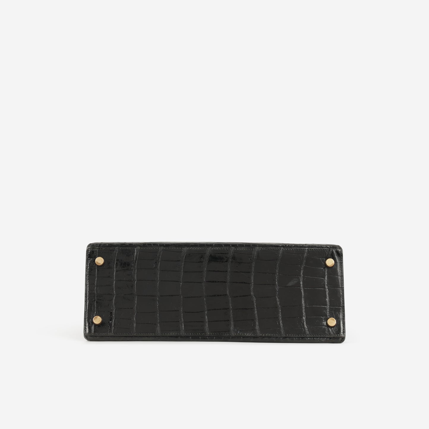 Hermès Vintage Kelly 28 - Black Crocodile Porosus Lisse | Gold Hardware