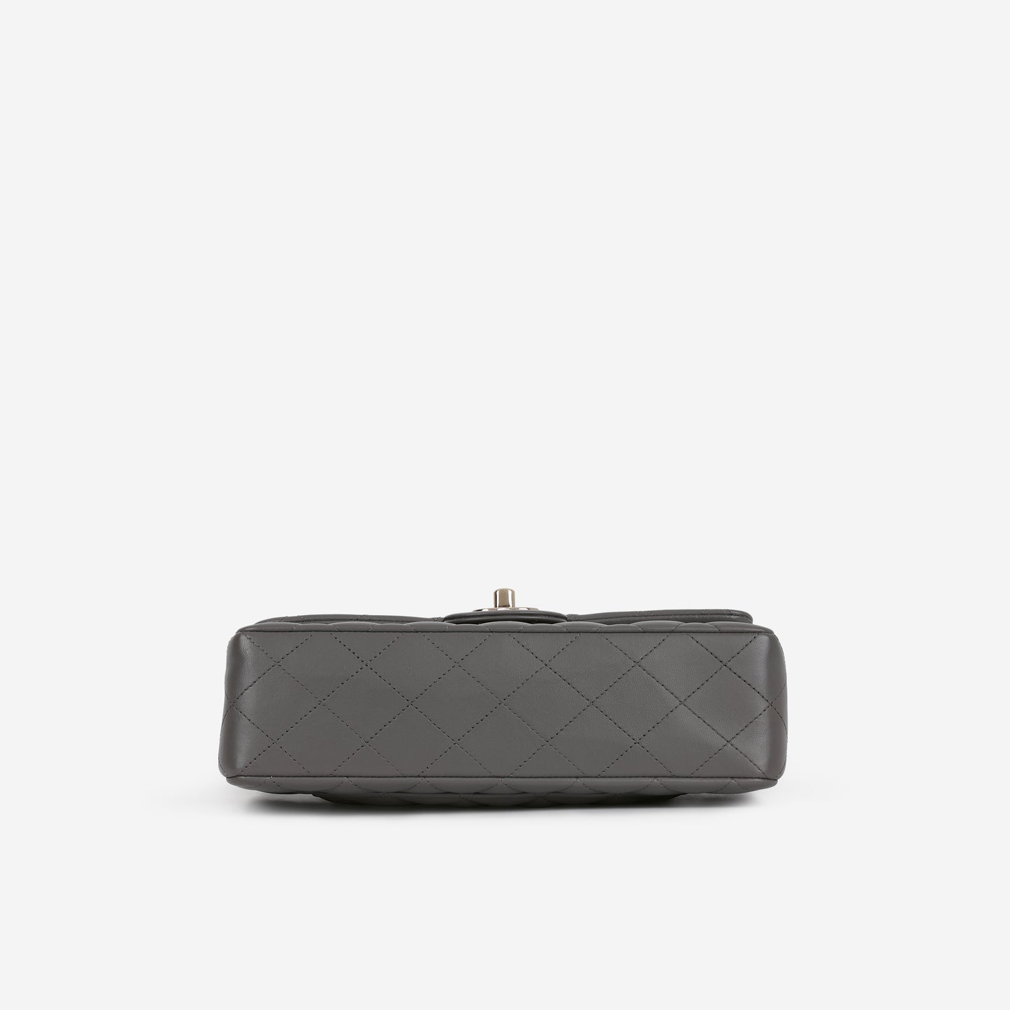 Chanel Small Classic Flap - Dark Grey Lambskin | Champagne Gold Hardware