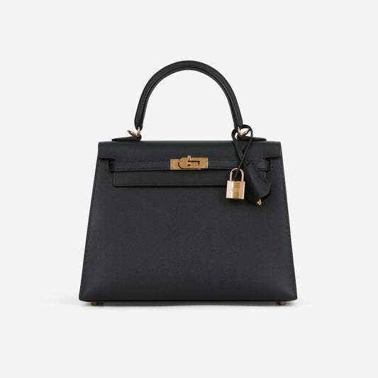 Hermès Kelly 25 - Vert Rousseau Madame | Gold Hardware