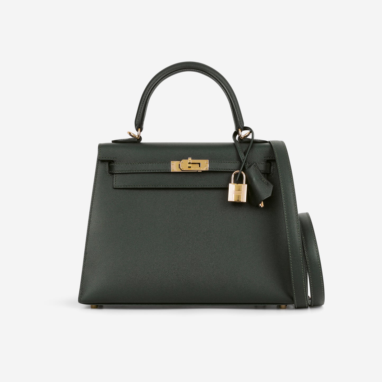 Hermès Kelly 25 - Vert Rousseau Madame | Gold Hardware