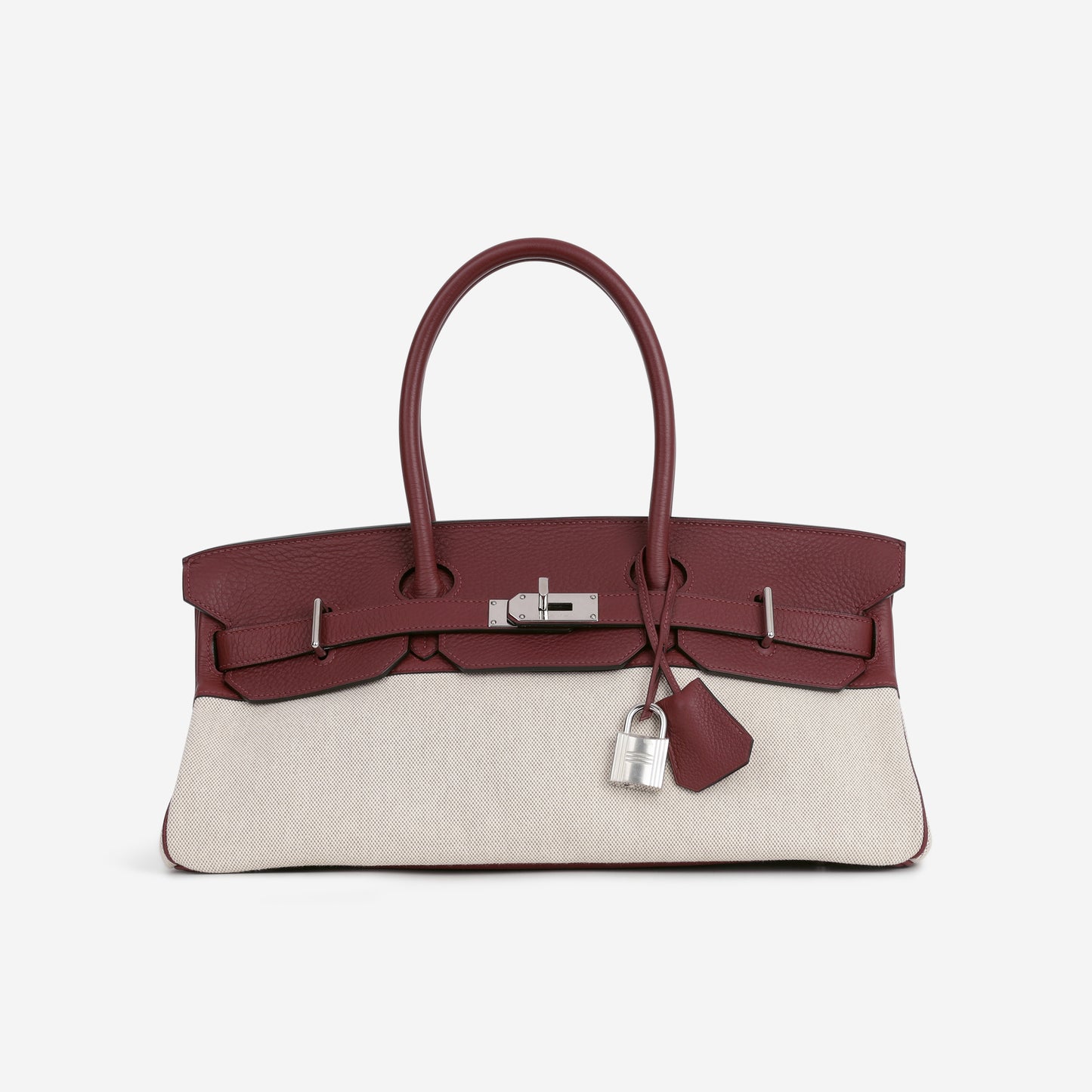 Hermès JPG Shoulder Birkin 42 - Rouge H Fjord / Toile | Palladium Hardware