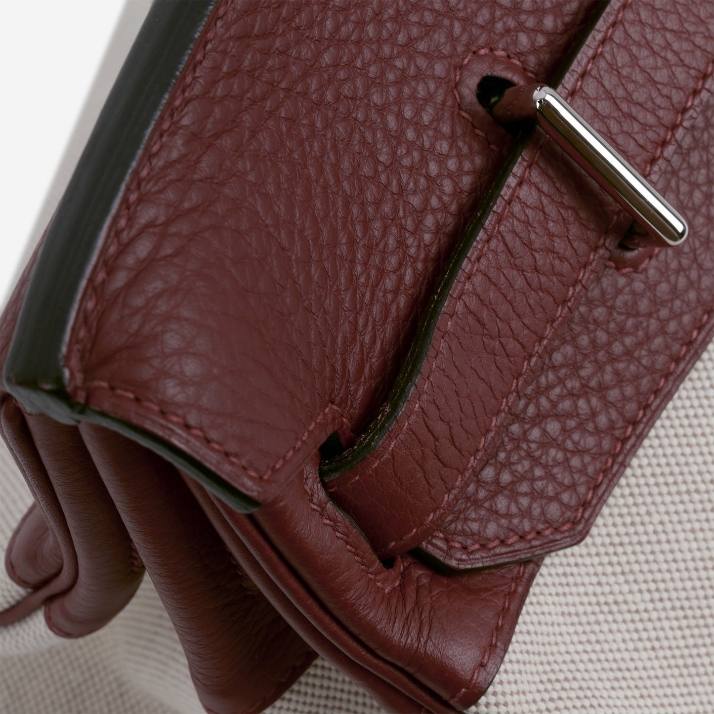 Hermès JPG Shoulder Birkin 42 - Rouge H Fjord / Toile | Palladium Hardware