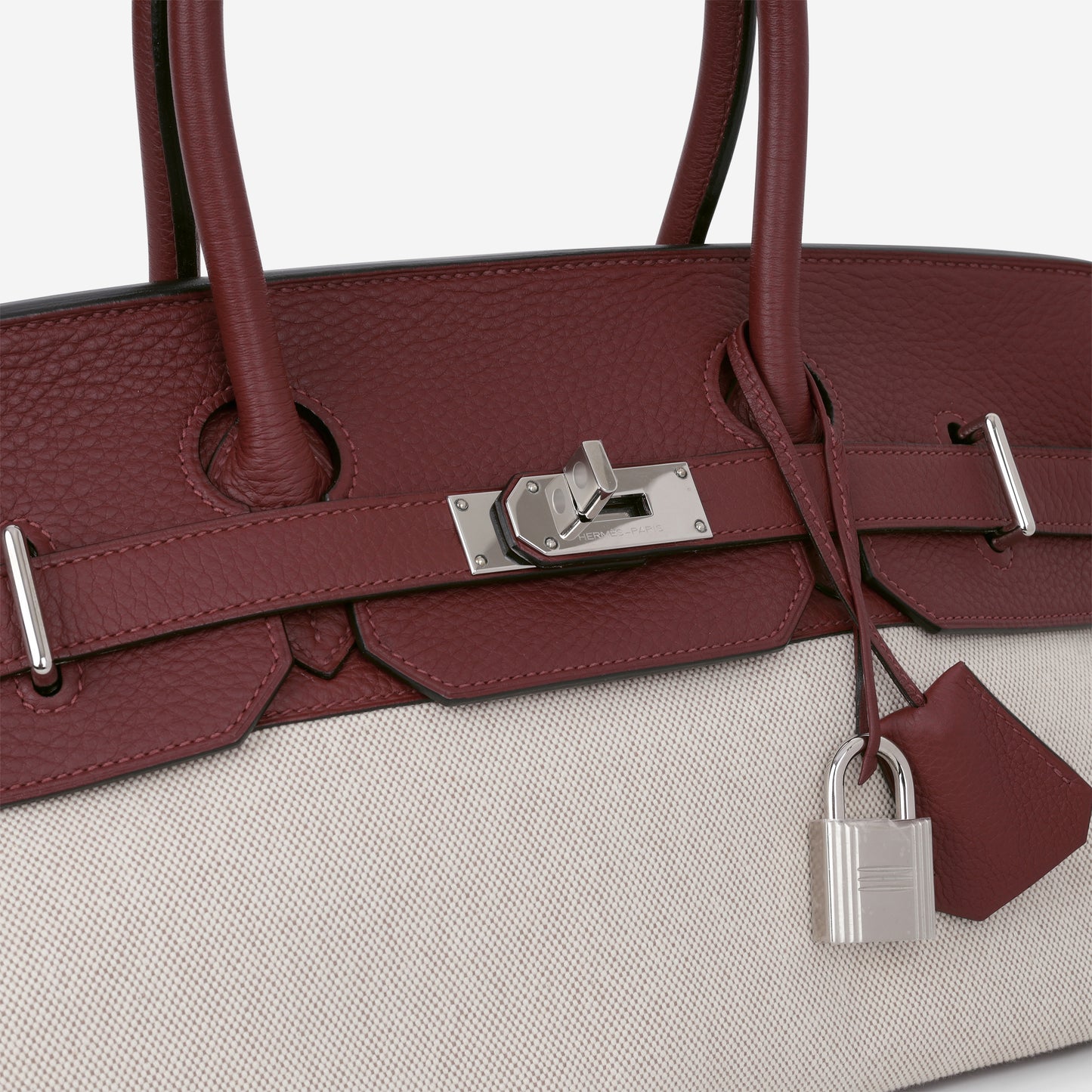 Hermès JPG Shoulder Birkin 42 - Rouge H Fjord / Toile | Palladium Hardware