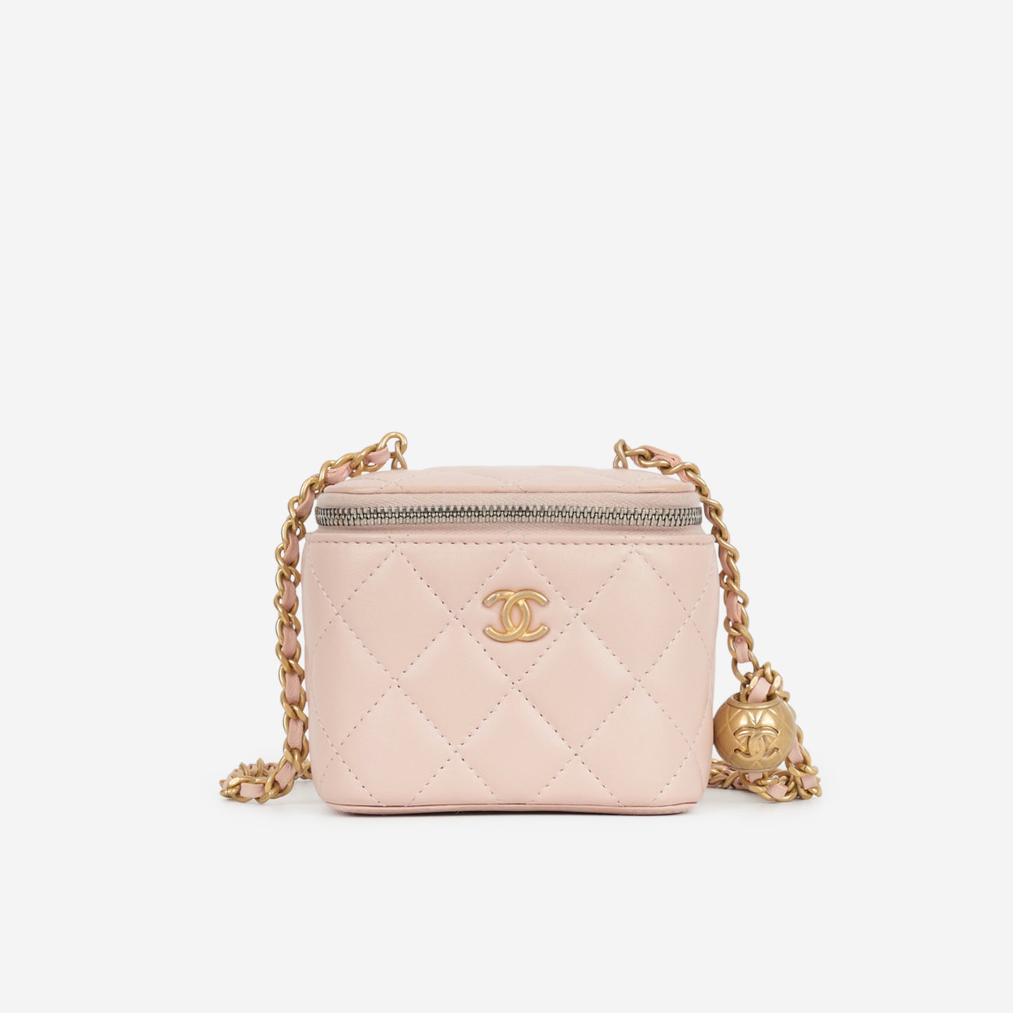 Chanel Mini Vanity Pearl Crush - Light Pink Lambskin | Gold Hardware