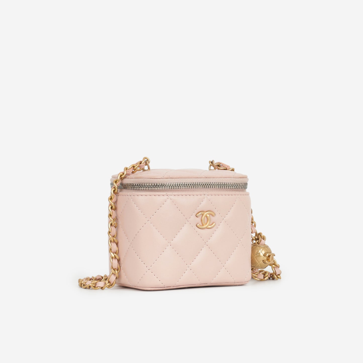 Chanel Mini Vanity Pearl Crush - Light Pink Lambskin | Gold Hardware