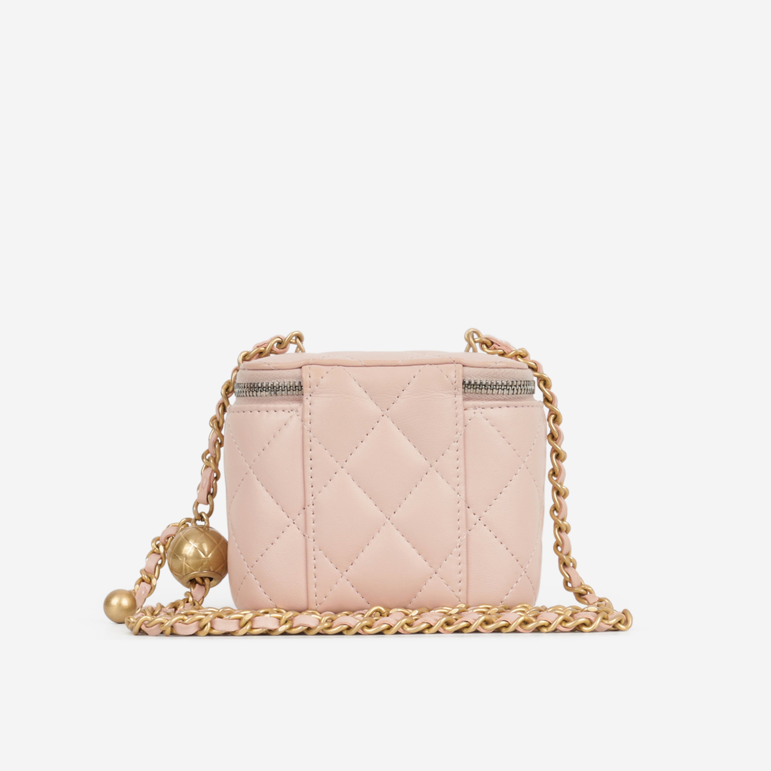 Immaculate Chanel Mini Vanity Pearl Crush - Light Pink Lambskin