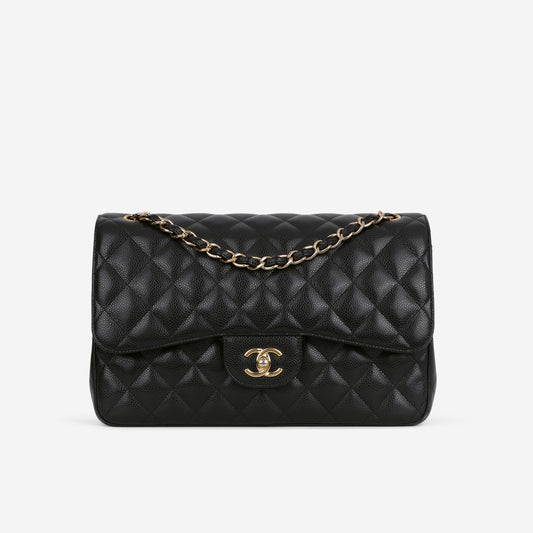Chanel Jumbo Classic Flap - Black Caviar | Gold Hardware