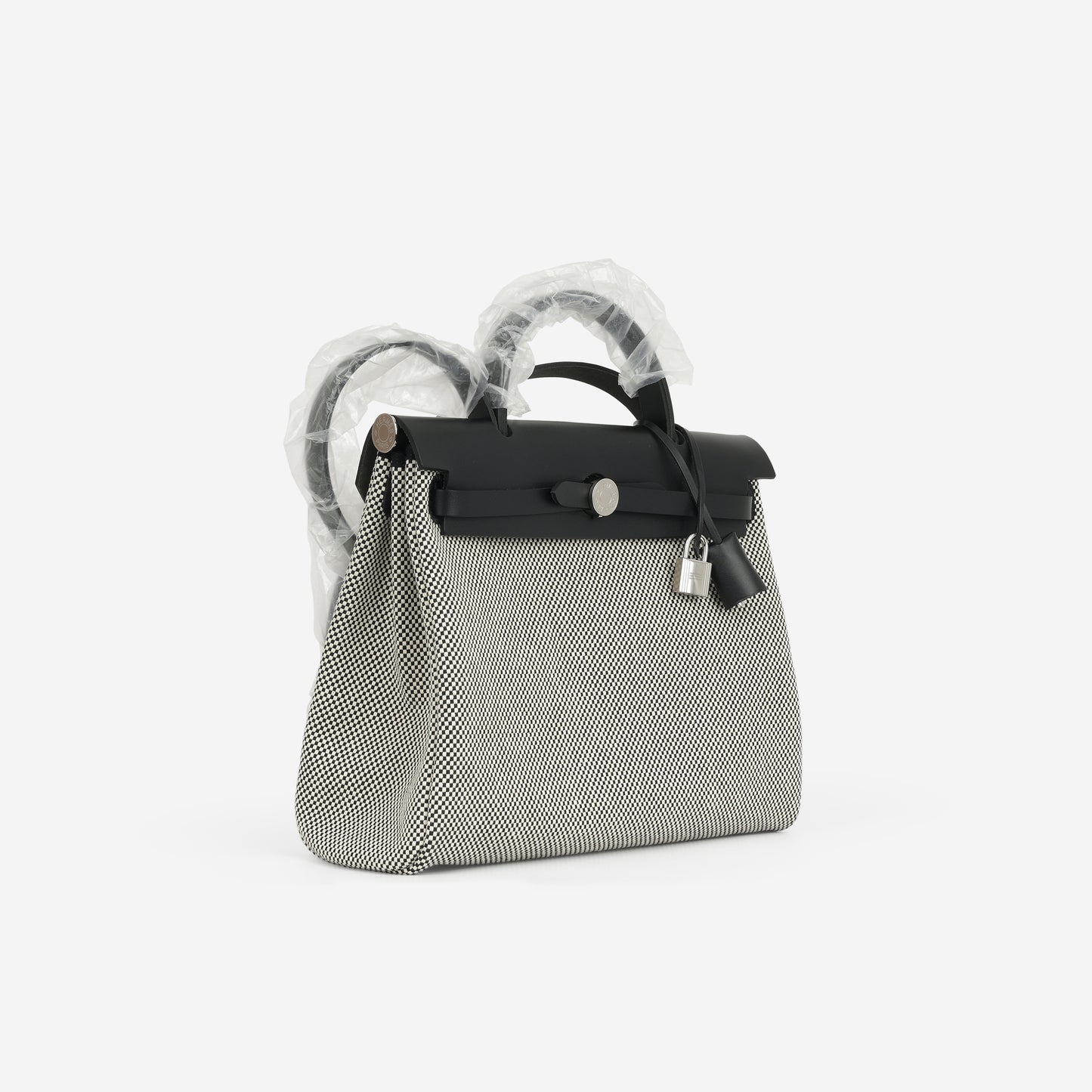 Hermès Herbag 31 - Black Quadrille / Hunter | Palladium Hardware
