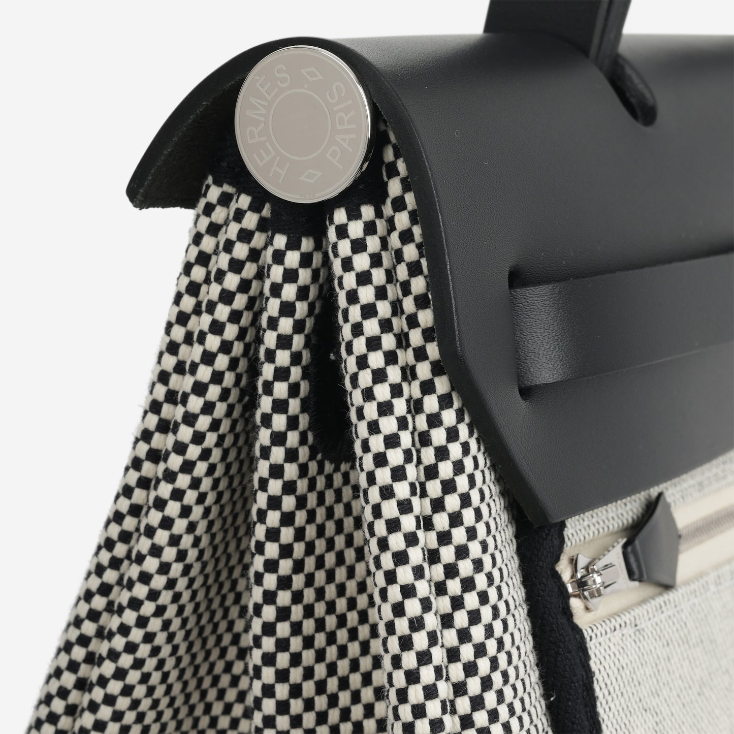 Hermès Herbag 31 - Black Quadrille / Hunter | Palladium Hardware
