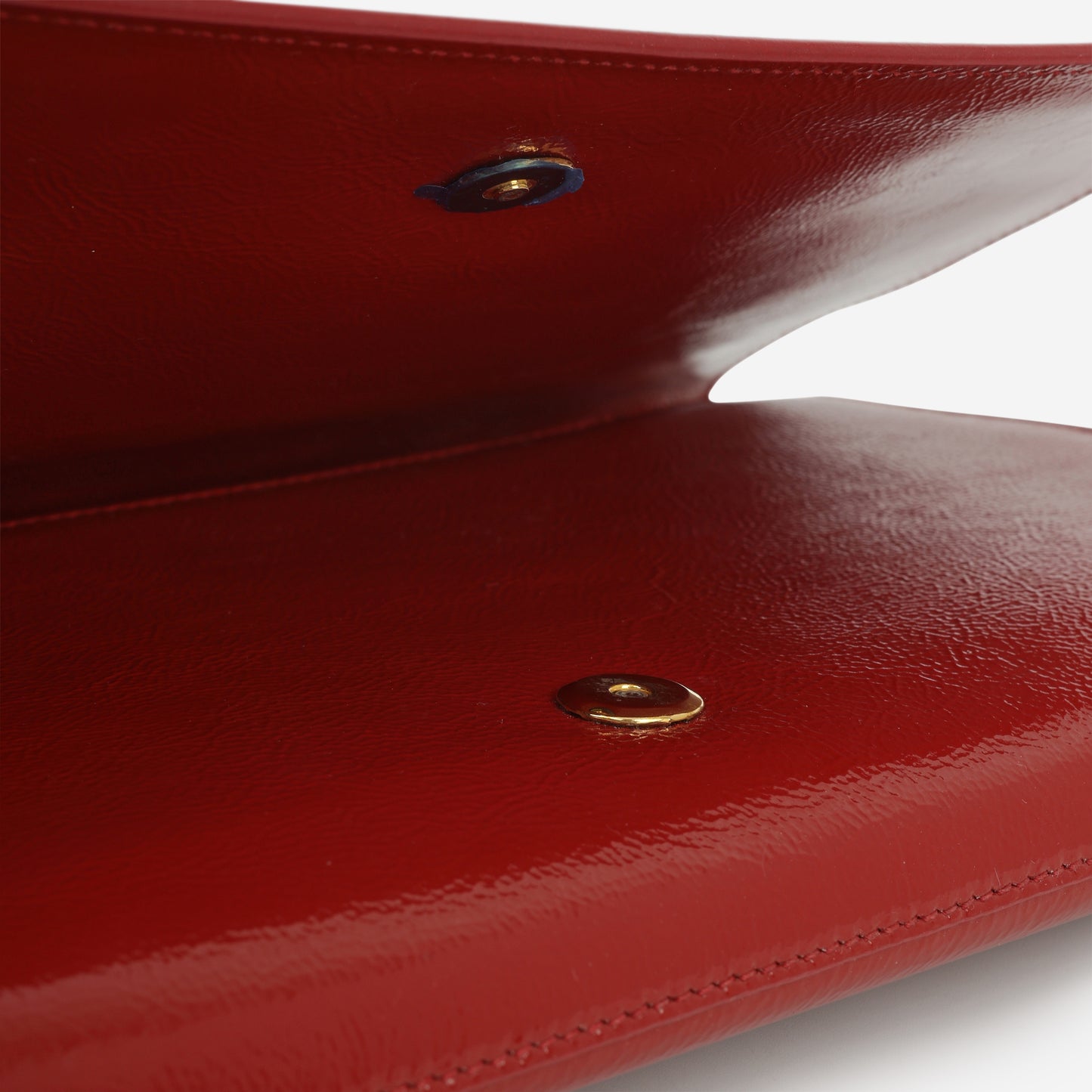 Saint Laurent Belle de Jour Clutch - Red Textured Glazed Calfskin