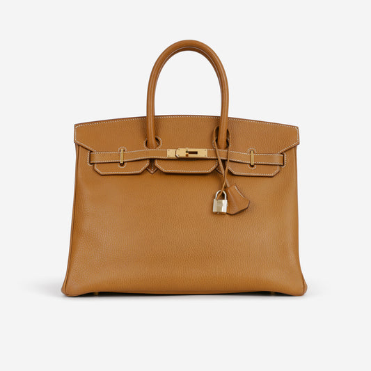 Hermès Vintage Birkin 35 - Gold Ardennes | Gold Hardware