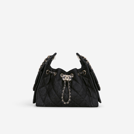 Chanel Mini 25 Hobo - Indigo Denim | Polished Champagne Gold Hardware