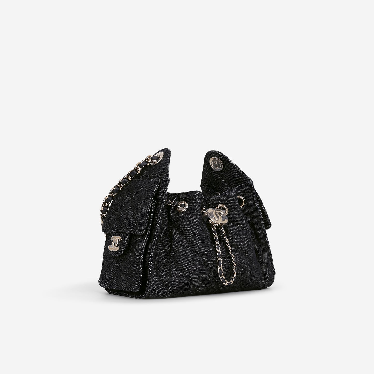 Chanel Mini 25 Hobo - Indigo Denim | Polished Champagne Gold Hardware
