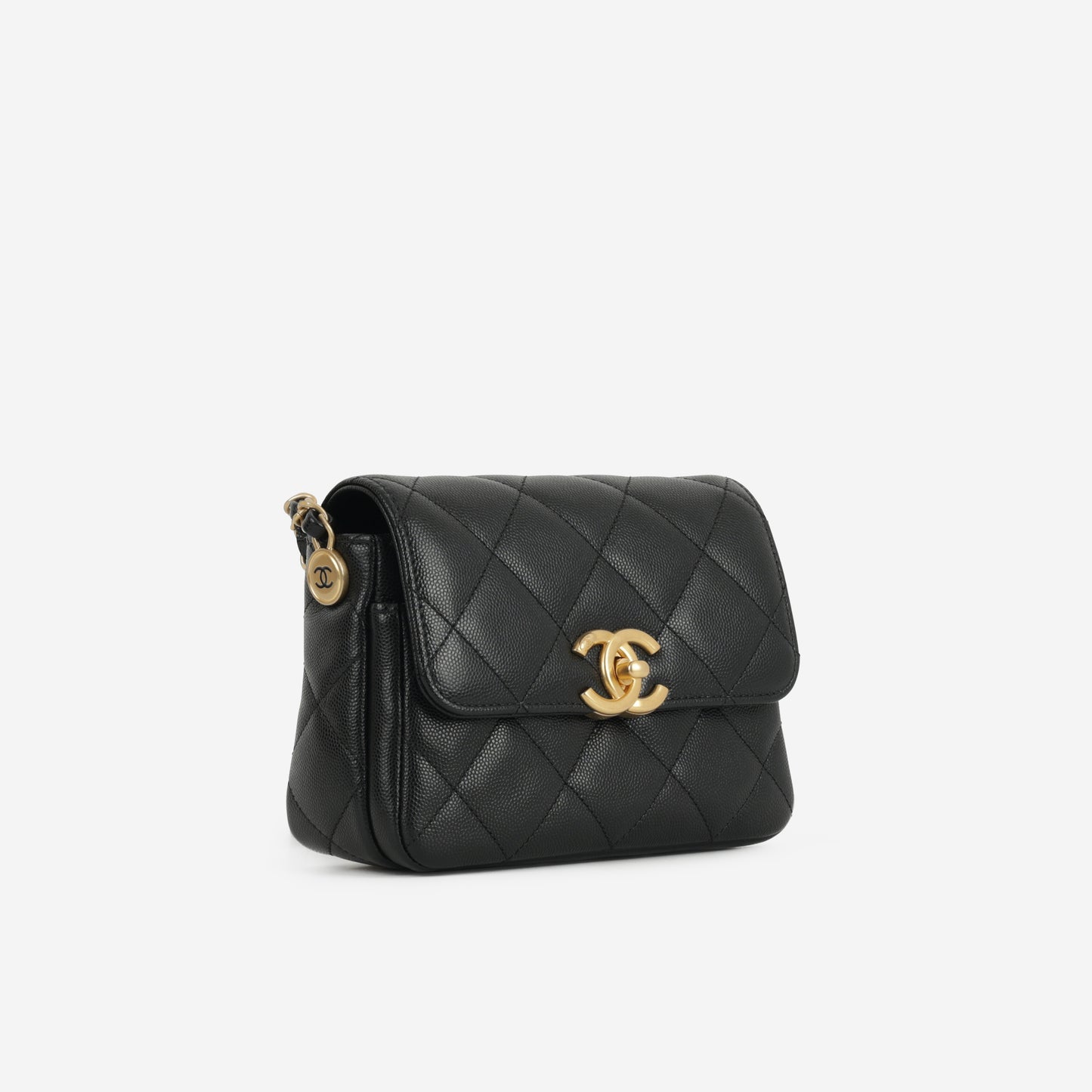 Chanel 2024 Seasonal Square Flap - Black Caviar | Aged Gold Hardware