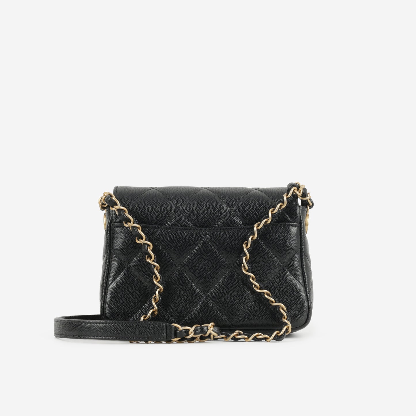 Chanel 2024 Seasonal Square Flap - Black Caviar | Aged Gold Hardware
