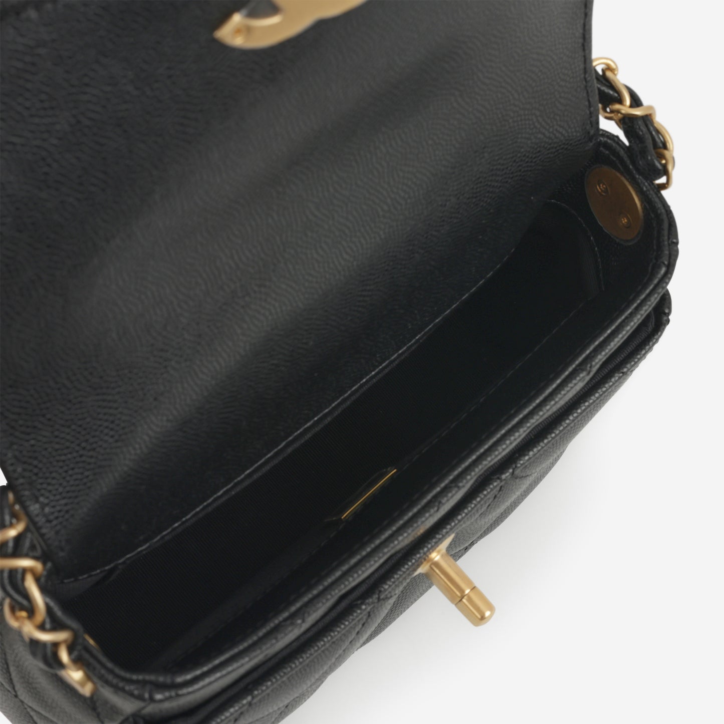 Chanel 2024 Seasonal Square Flap - Black Caviar | Aged Gold Hardware
