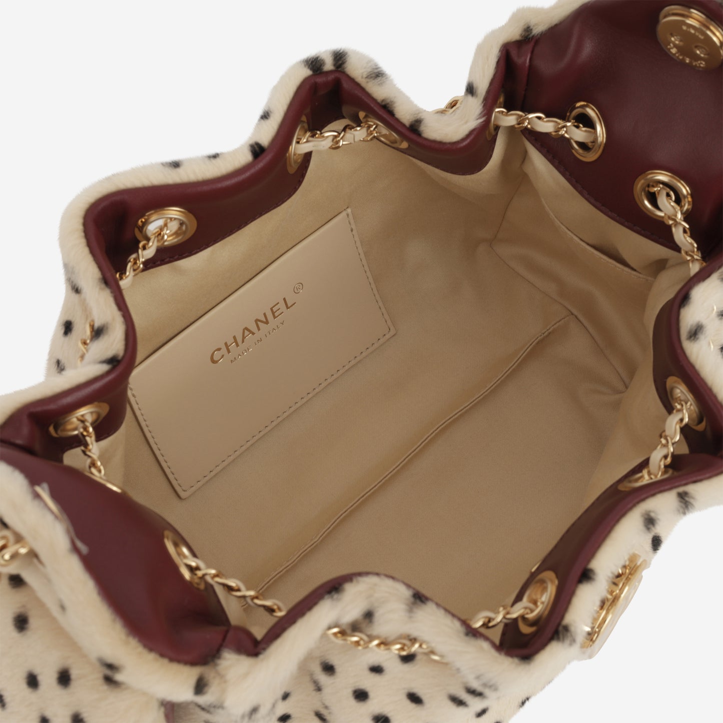 Chanel Metiers D'Art Mini 25 Hobo - Dalmatian Print | Polished Gold Hardware