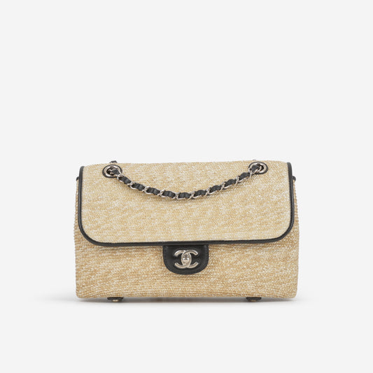 Chanel Cruise 2026 Flap Bag - Beige Raffia | Champagne Gold Hardware