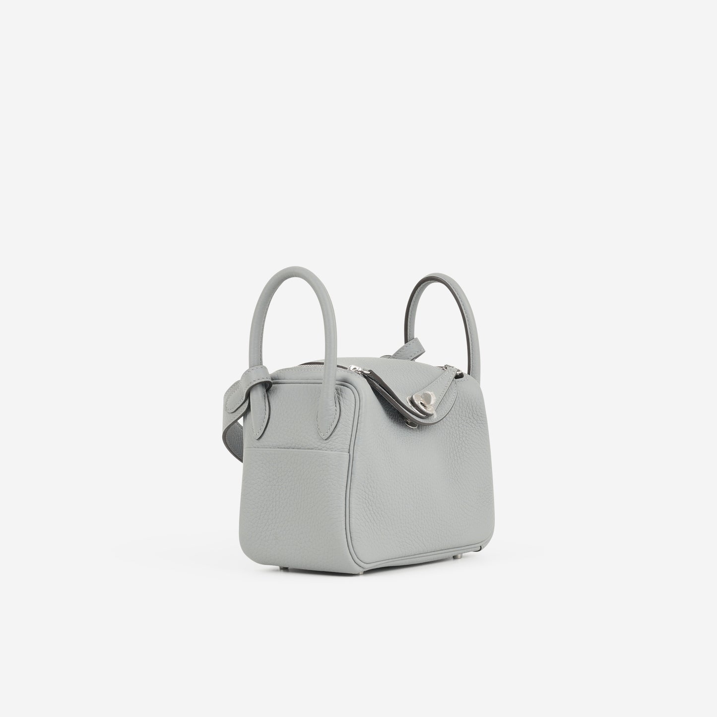 Hermès Mini Lindy - Gris Pantin Clemence | Palladium Hardware
