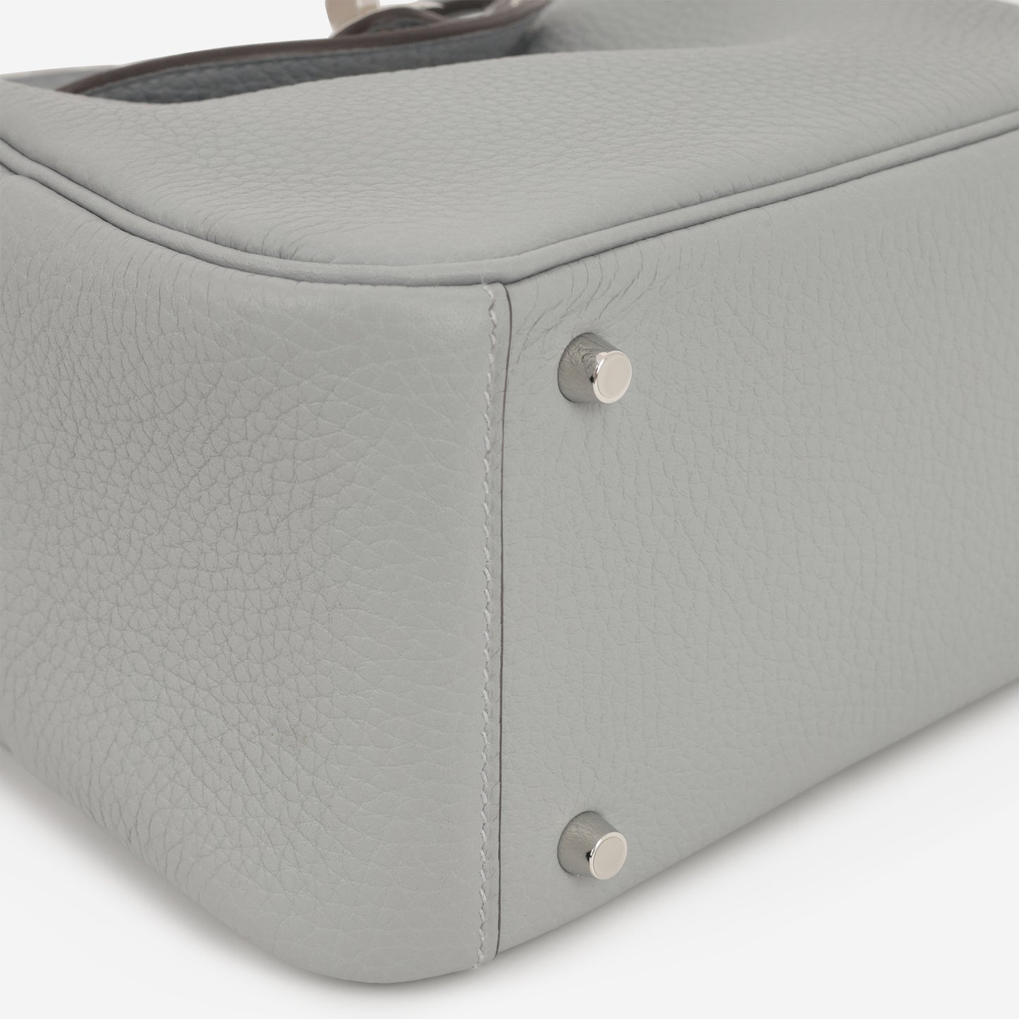 Hermès Mini Lindy - Gris Pantin Clemence | Palladium Hardware