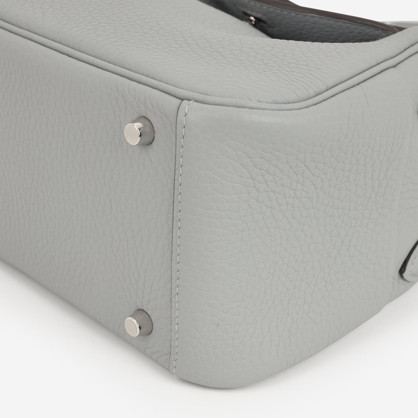 Hermès Mini Lindy - Gris Pantin Clemence | Palladium Hardware