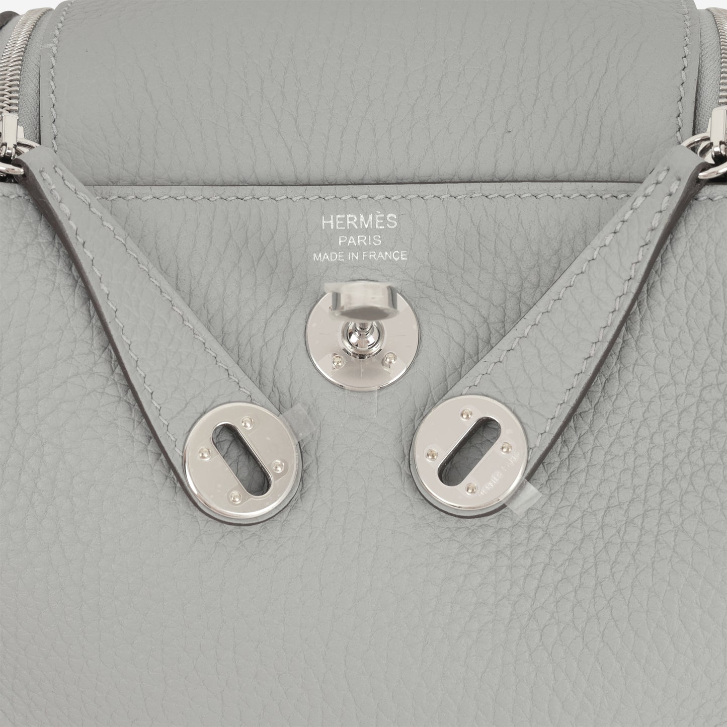 Hermès Mini Lindy - Gris Pantin Clemence | Palladium Hardware