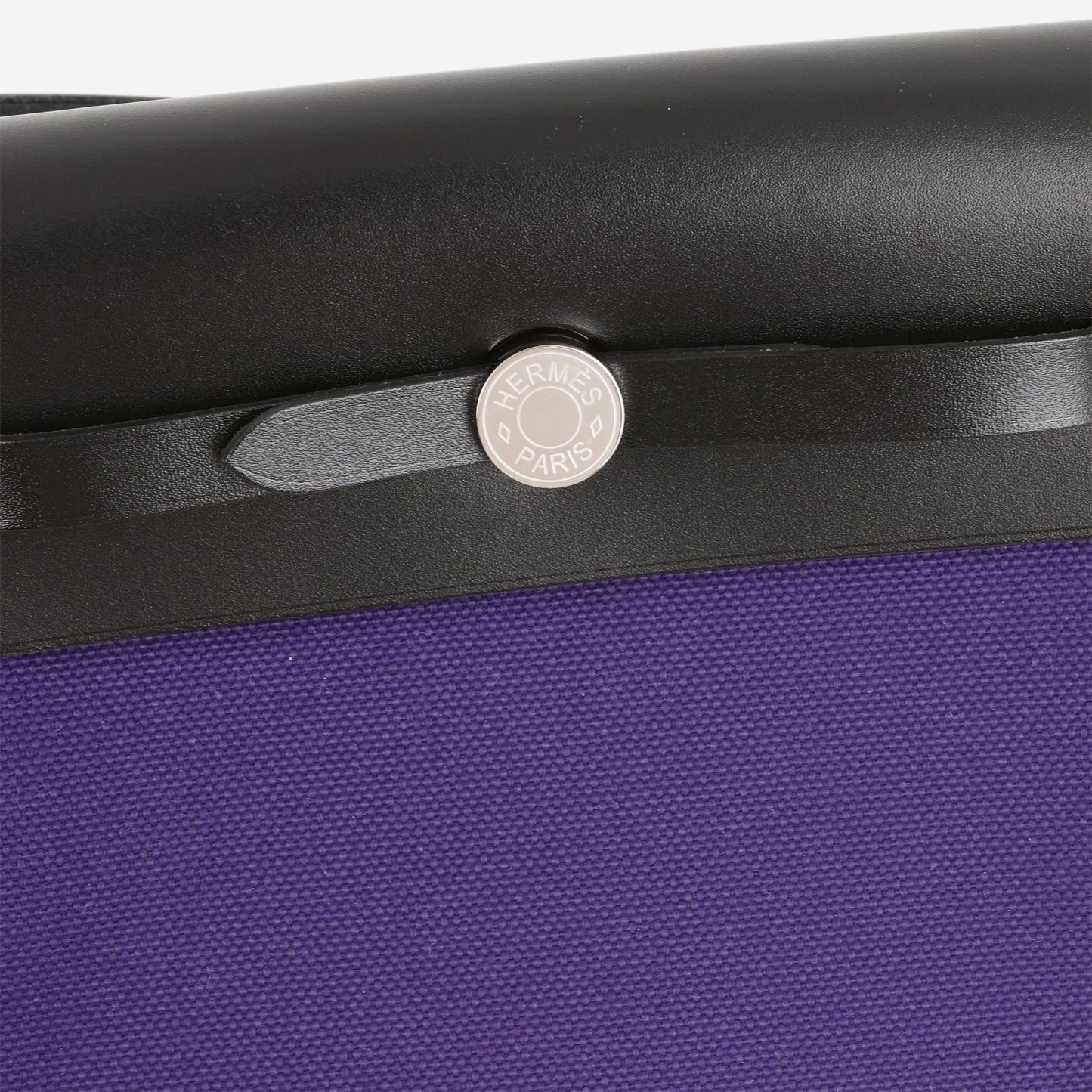 Hermès Mini Herbag 20 - Purple Canvas / Black Hunter | Palladium Hardware