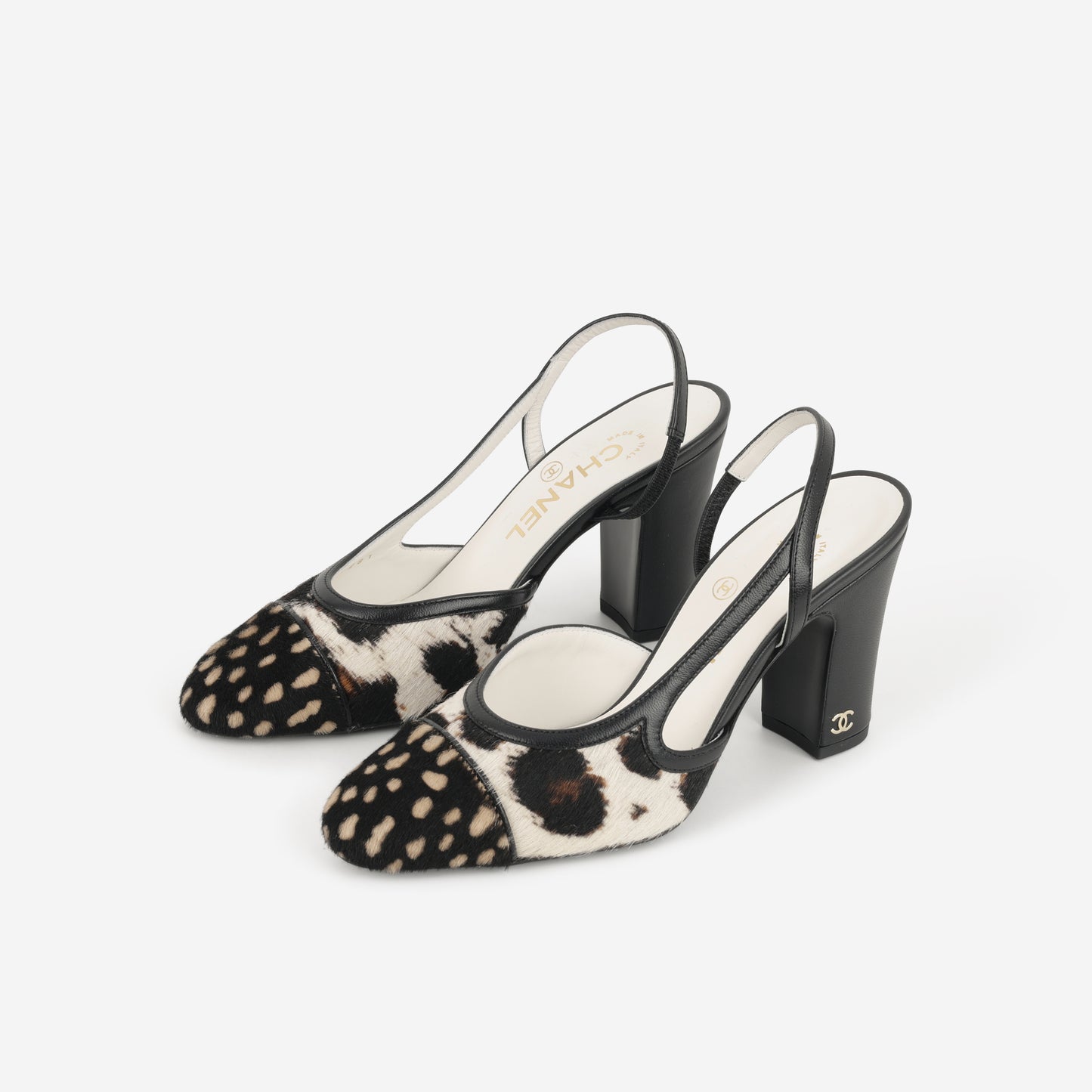 Chanel Spring Summer 2026 Slingbacks - White, Brown & Black | Size 36C