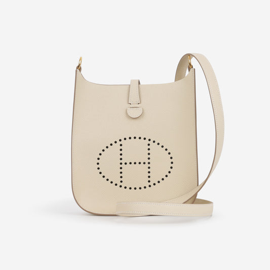 Hermès Mini Evelyne 16 Sellier - Craie Epsom | Gold Hardware