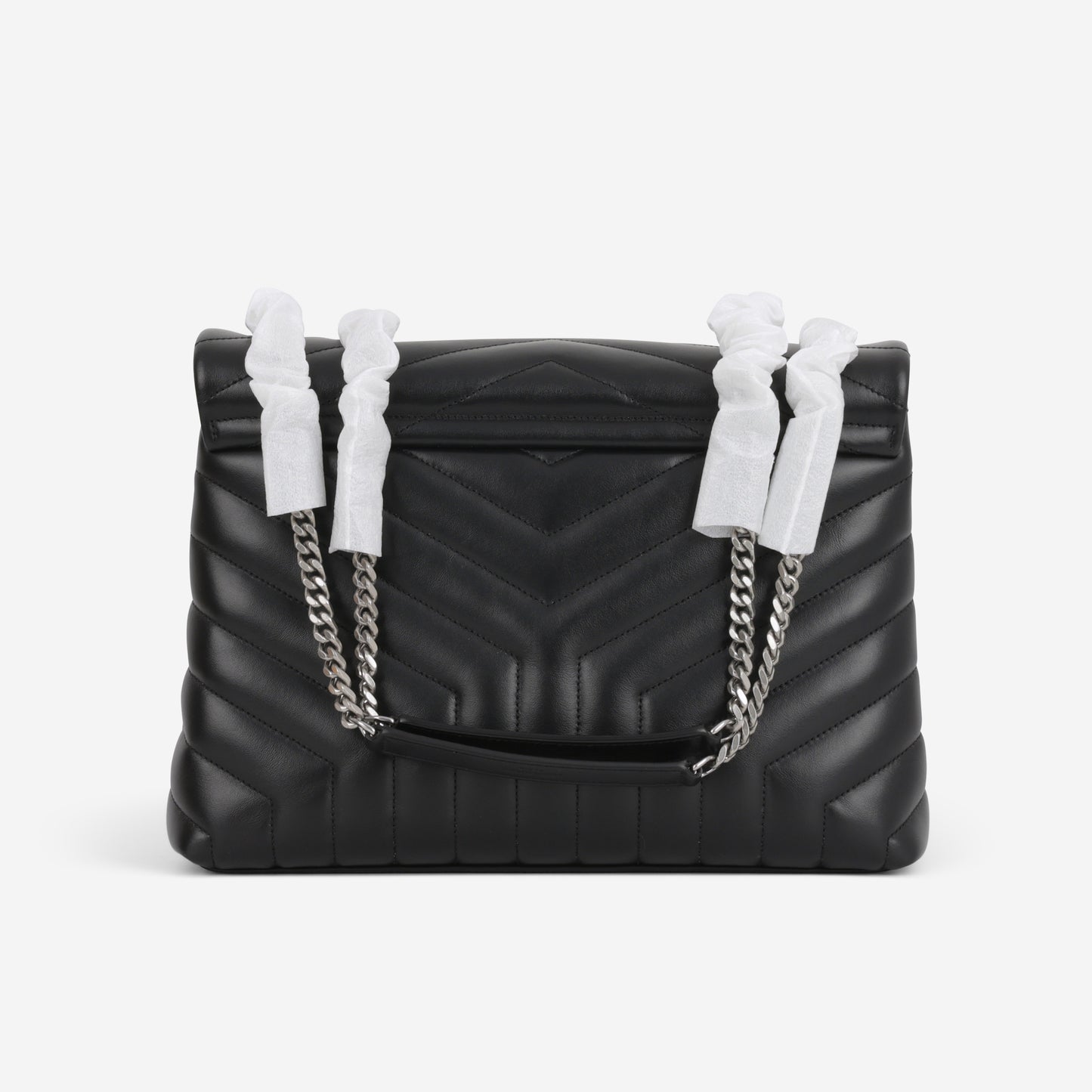 Saint Laurent Large Loulou - Black Lambskin | Silver Hardware