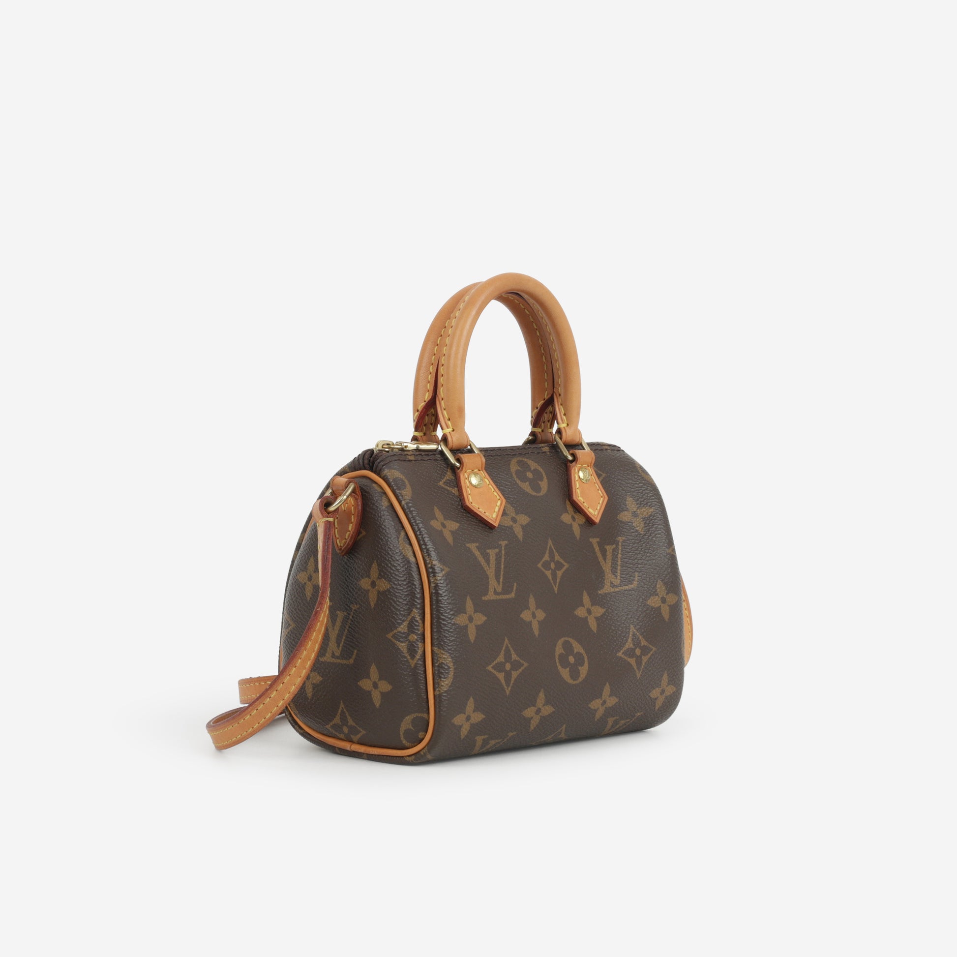Louis Vuitton Nano Speedy Bandouliere - Monogram Canvas | Gold Hardware - Bagista