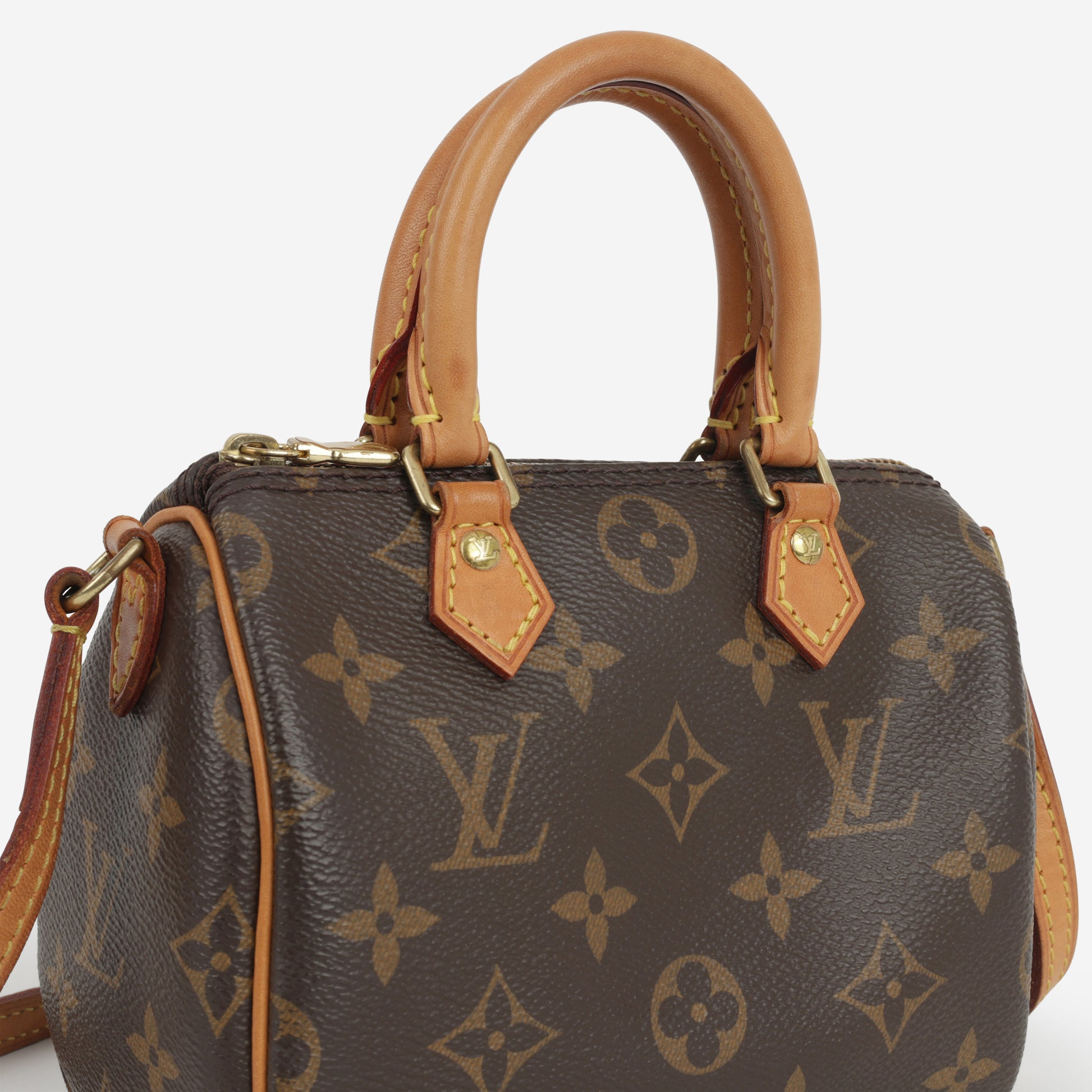 Louis Vuitton Nano Speedy Bandouliere - Monogram Canvas | Gold Hardware - Bagista