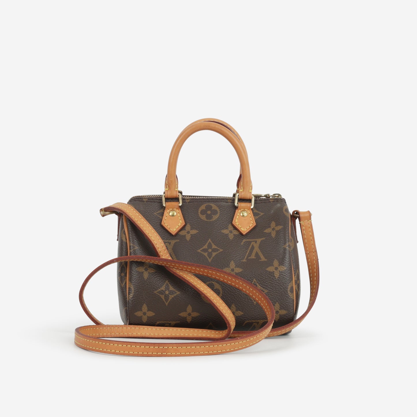 Louis Vuitton Nano Speedy Bandouliere - Monogram Canvas | Gold Hardware - Bagista