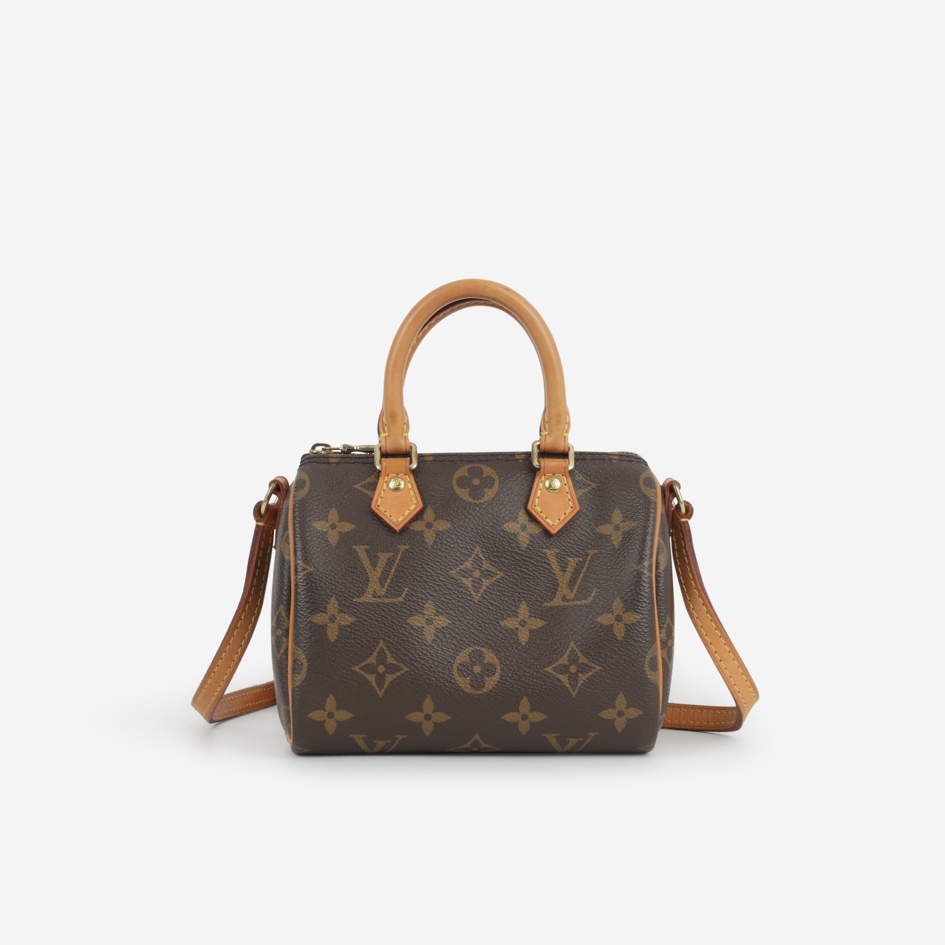 Louis Vuitton Nano Speedy Bandouliere - Monogram Canvas | Gold Hardware - Bagista