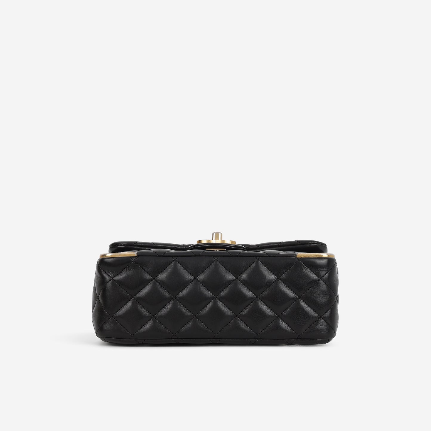 Chanel Small Rock The Corner Flap Bag - Black Calfskin | Gold Hardware