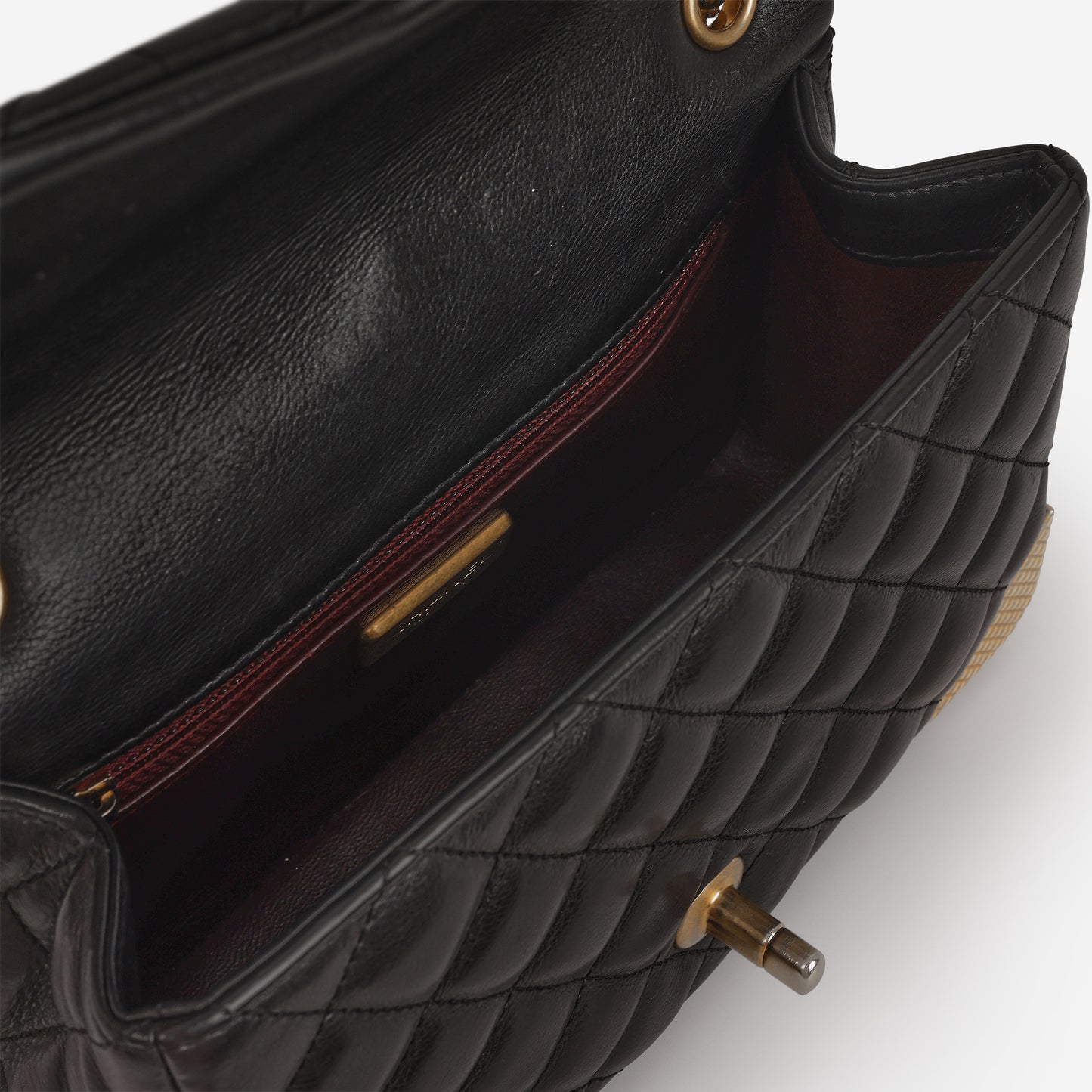 Chanel Small Rock The Corner Flap Bag - Black Calfskin | Gold Hardware