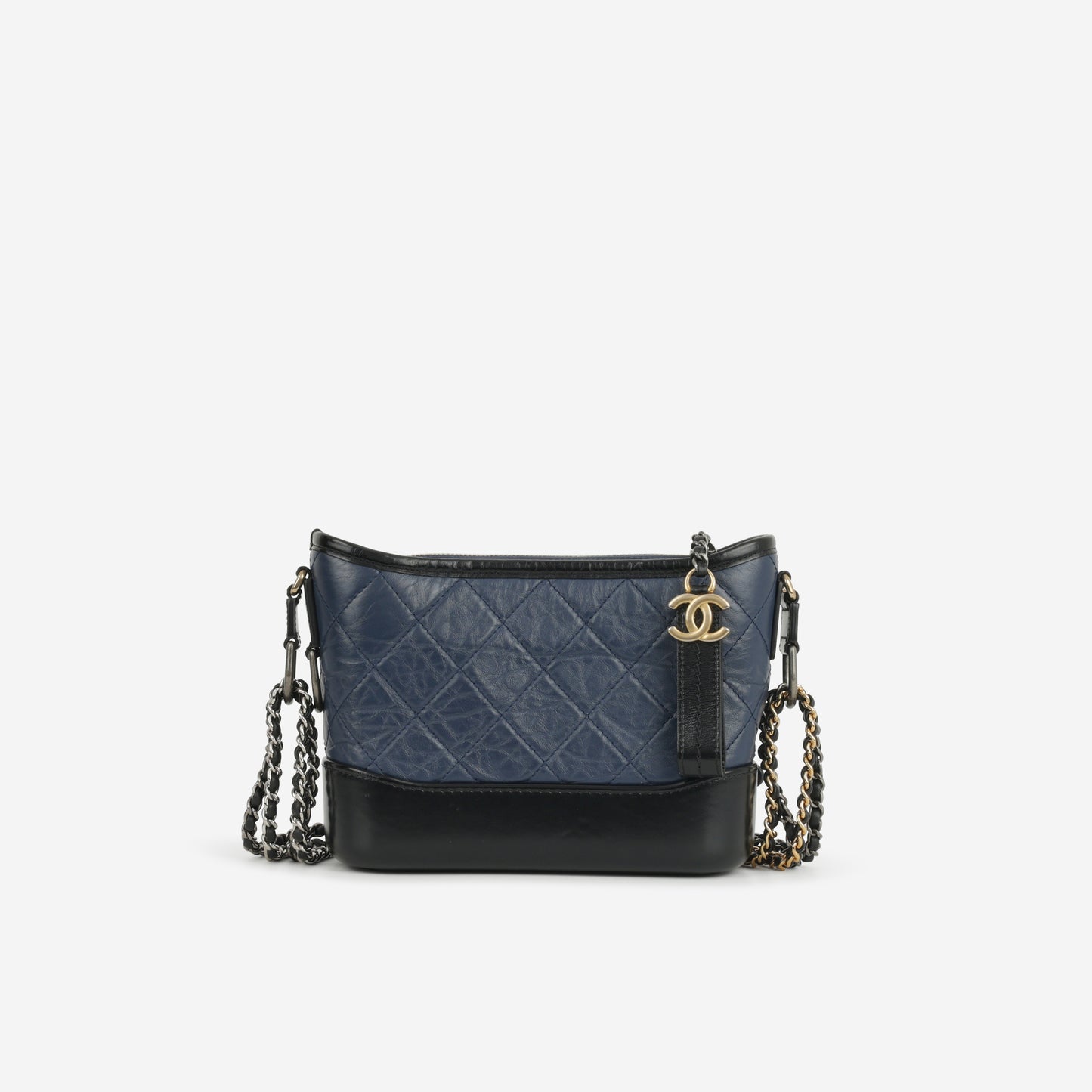 Chanel Small Gabrielle Bag - Navy / Black Aged Calfskin | Mixed Hardware