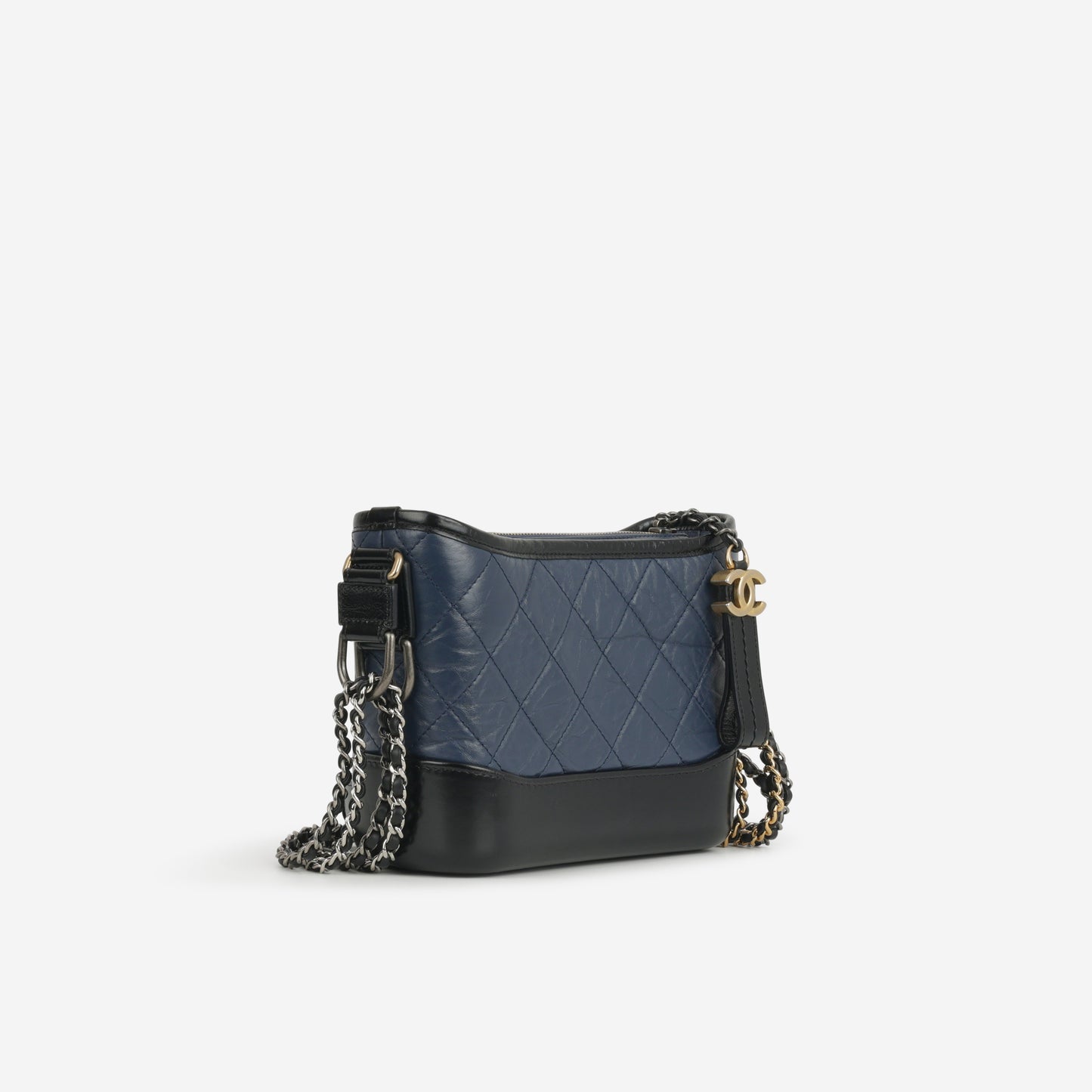 Chanel Small Gabrielle Bag - Navy / Black Aged Calfskin | Mixed Hardware