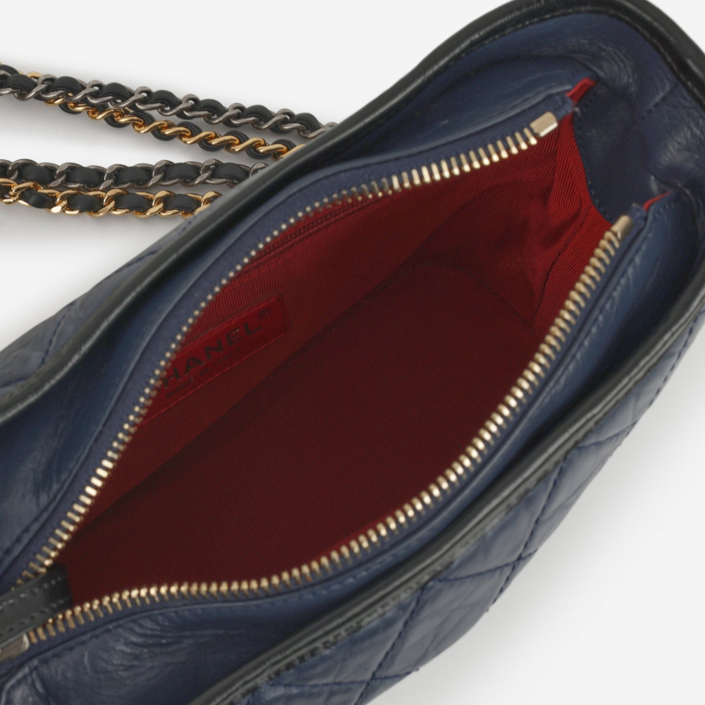 Chanel Small Gabrielle Bag - Navy / Black Aged Calfskin | Mixed Hardware