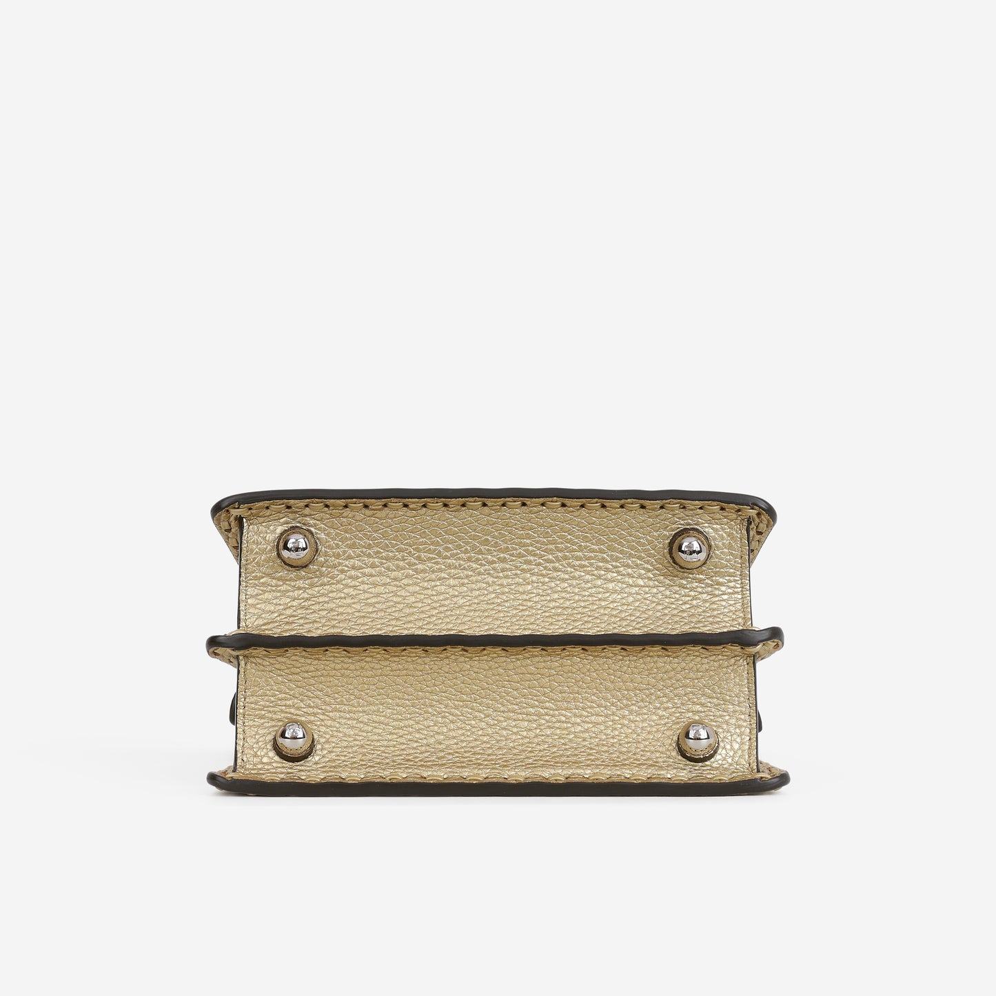 Fendi Petite Peekaboo ISeeU - Gold Grained Calfskin | Silver Hardware